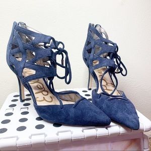 Sam Edelman Zavier Caged Lace-Up Pump Pointed Toe